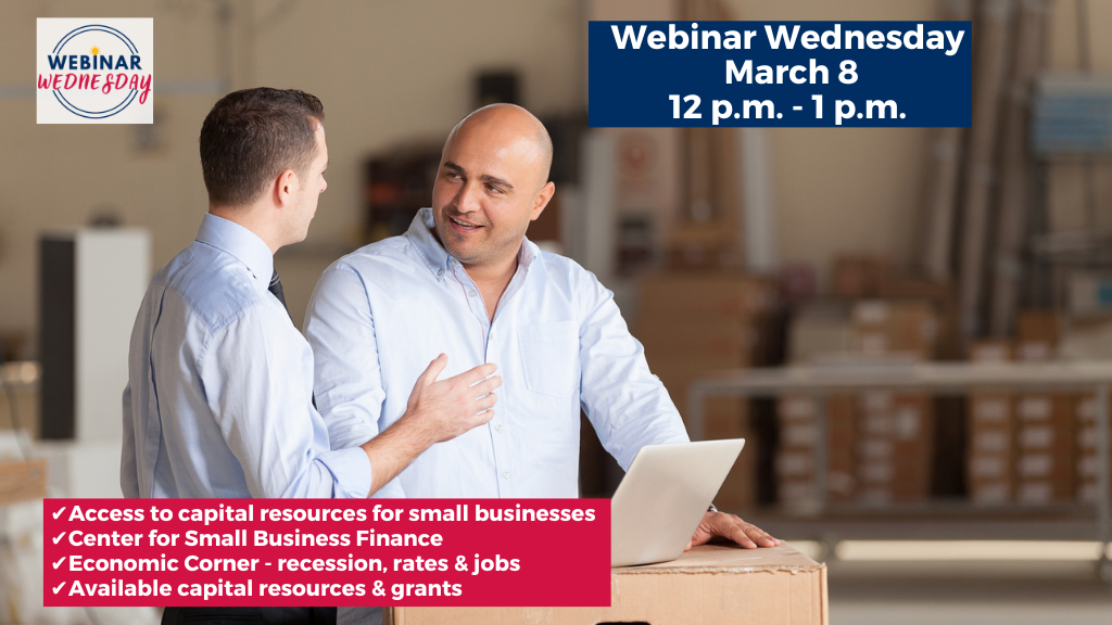 On Wednesday, March 8th from noon to 1 p.m., SBDC director, Kelly Bearden and Richard Mostert, director of the Valley Community SBDC in Clovis discuss the Center for Small Business Finance, a Central California SBDC assistance network that will provide small business owners resources to access capital, equity, investments, loans, and grants for their businesses.